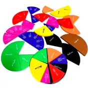 Kids Educational Tool Foam Colour Fraction Circles Fraction Manipulatives Home