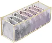 AIMALL Foldable Drawer Organiser Divider Bra Sock Underwear Storage Closet Wardrobe Box White with 7 Boxes