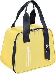 Insulated Lunch Box Bag Soft Leakproof School Lunch Tote Bag for Office Work School Picnic Beach Reusable Lunch Box Bag for Men Women(Yellow)