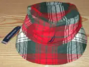 MENS NAUTICA PLAID CHECKED CAP BUCKET HAT SIZE L/XL