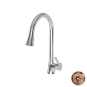 Newport Brass 2500-5123/08A Pull-Down Kitchen Faucet Antique Copper Vespera