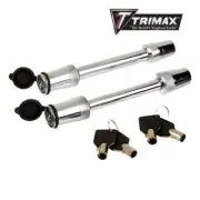 Trimax Chrome 5/8" Receiver Hitch & 1/2" Ball Mount Lock Set For Razor RP Hitch