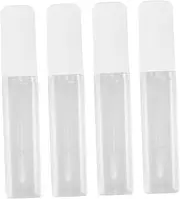 LIFKOME 4Pcs Frosted Lipstick Tube Set with Cover Reusable Lip Gloss Containers for Travel Compact Makeup Subpackaging for DIY Cosmetics for Women