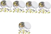 [Amosfun] 5 Boxes Pin Keeper Hole Diy Crafts Pin Self-locking Backs Metal Daily Use