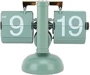 Auto Flip Mechanical Clock Retro Digital Flip Down Clock Mechanical Gear Operated for Home Office Ideal Desktop Decoration with Automatic Time