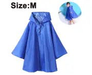 Kids Rain Poncho Hooded Jacket Rain Coat - Sapphire blue