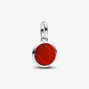 *BRAND NEW* Pandora Red Murano Glass Engravable Medallion Dangle Charm 793389C01