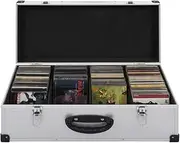 CD Case for 80 CDs Aluminium ABS Silver,CD/DVD Cases & Organisers 3.01KG-91854