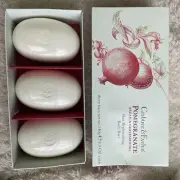 CRABTREE & EVELYN POMEGRANATE ARGAN GRAPESEED SKIN REPLENISHING BODY SOAP BARS 3