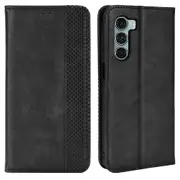 For Motorola Moto G200 5G/Edge S30 Wallet Case Mosaic Vintage Absorption Flip Cell Phone Cover