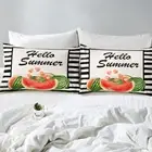 Shell Duvet Cover Set King Size Watercolor Plants Sealife Bedding Set Pink
