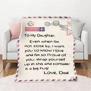 Soft Warm Lightweight Flannel Throw Blankets On Father Day For Dad Gift-Style 5