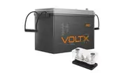 VoltX 12V 190Ah Lithium Battery + Bus Bar M8 Power Distribution Terminal Block (4 GANG 300A Black)