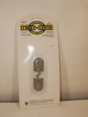 Bachmann 44890 N Nickel Silver E-Z Track Track Bumpers (Pack of 2) NIP