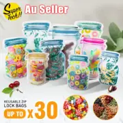 Mason Jar Zip Lock Bag Food Storage Bag Reusable Pouch for Kids Gift Sealer