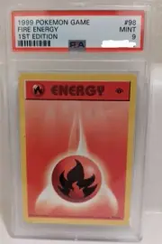 1999 Pokemon Base Set 1st Edition Fire Energy 98/102 PSA 9 MINT