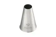 Mondo Stainless Steel #12 Round Piping Tip Icing Cake Decorating Nozzle Silver