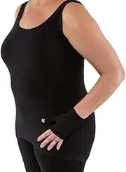 JOBST Bella Lite Compression Gloves, 20-30 mmHg, Gauntlet, Black, Medium