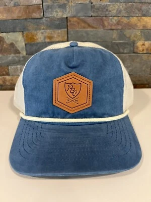 Plainfield Country Club Logo SnapBack Rope Hat~ Blue/Cream ~ NEW