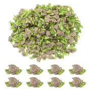 500 Pcs Mini Ribbon Roses Flowers Bows for Crafts, 15mm/0.6" Dia, Light Brown