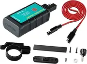 1Set Dual Motorcycle Charger with Connector Mobile Phone Charging Adapter Built Smart Chip for Safe Fast Charging Includes Connection Cable