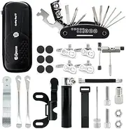 Epessa Bike Tools Bag with Bike Repair Tool Kits Includs Emergency Chain Repair Tool Set Multi Screw Tool Set, Glue-Less Tire Patch Repair Tool Set,Mini Pump Tool Set