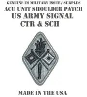 US MILITARY PATCH PATCHES UNIFORM ARMY SIGNAL CENTER SCHOOL ACU HOOK & LOOP NEW