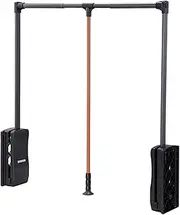 45-115 cm Pull Down Wardrobe Rail Lift Collapsible Closet Rod Aluminium Retractable Wardrobe Lift Hanger Organizer Storage System, Adjustable Width Clothing Finishing Rack FANDIAO