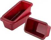 Silicone Mini Loaf Pan Set of 4, NonStick Easy Release Rectangle Silicone Mini Cake Pan for Baking Bread, Flexible BPA Free Silione Baking Mold and Bread Mold, Toast Pan, Brownie Loaf Pan, Cake Mold…