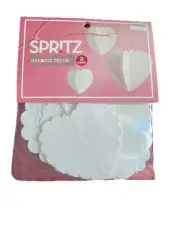 SPR!TZ Hanging Decor White Heart Shape 8 Count