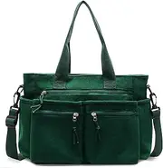[Keyck] Handbag Women's Corduroy Shoulder Bag Women's Medium Tote Bag with Zip Crossbody Bag Women's Shopper Bag Handbag Shoulder Bags for Work Office Travel Shopping School