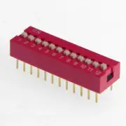 Lot10DIP Switch 12 Positions 2.54mm Pitch Through Hole Silver Top Actuated Slide