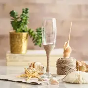 Glass Champagne Flutes Set of 6, Clear Crystal Wine Glasses Set, 6.5 oz (190 cc)