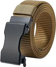 [LionVII] Ratchet Belts for Men, Slide Belt with Automatic Buckle for Men Dress, Adjustable Trim to Fit 28-49" Waist [130cm L x 3.5cm W]