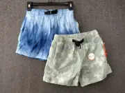 Wonder Nation 2-Pack Blue/Green Shorts Boys Buckle Up Shorts M 8