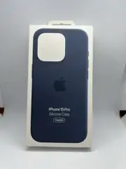 Genuine iPhone 15 Pro Silicone Case with MagSafe — Storm Blue