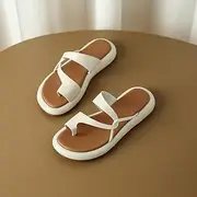 [Shot Case] Womens Slip-On Platform Slides Fashion Cross Belt Pinch Toe Backless Summer Sandal for Wedding Party Flip Flops Open Toe Strap Walking Sandals,Beige,US6/EU37