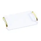 Serving Tray with Handles Decorative Vanity Tray Rectangular with Handles