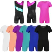 Kids Boys Girls Leotard Jumpsuit Unitard Bodysuit One-piece Ballet Gym Dancewear