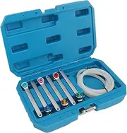 Bleed Brake Fluid Spanner Kit, Color Adapter Sockets Prevent Backflow Efficient Bleeding Brake Bleeder Wrench 12 Point Wrench for SUV