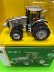 1/32 scale John Deere 100 Years Silver 8400R Prestige Collection Toy Tractor