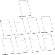 9Pcs Shaped Acrylic Sign Holder for Tabletop Document Display Storage Holder for Restaurants Shops Weddings and Exhibitions Advertisement Paper Stand