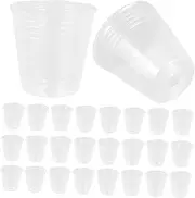 PAMINGONO 50Pcs Transparent Nursery Pots for Orchids Succulents Durable Flower Breathable Garden Pots for Seedlings Plant Transition