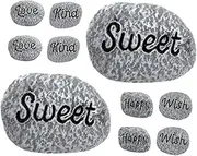 Sosoport 10pcs Resin Small Stones Garden Rocks Outdoor Landscaping Pebbles Aquarium Decorations