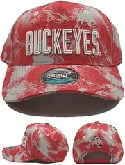 Ohio State Buckeyes Youth Baseball Cap, Marble Scarlet and Gray, Snapback Hat, Red, One Size