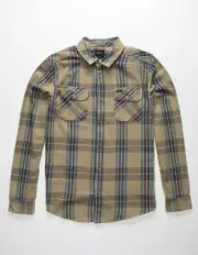 RVCA Men's REVERBERATION L/S Button Up Flannel - WOO - Small - NWT