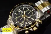 Invicta Men's PILOT Specialty 45mm Quartz Chronograph Two Tone Bracelet Watch