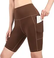 [VUTRU] Women's Summer 3"/4" High-Waisted Print Running Shorts Biker Shorts Volleyball Shorts with Pockets Quick Dry