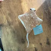 NEW Place And Time Beautiful Glass Jeweled Sting Ray Christmas Ornament