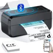 Bluetooth Thermal Shipping Label Printer, Wireless 4x6 Label Printer for Ship...